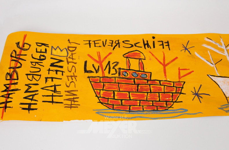 4-teilige Serie 'Bunte Schiffe in Groß und Klein'