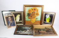 7 versch. Bilder und Gemälde