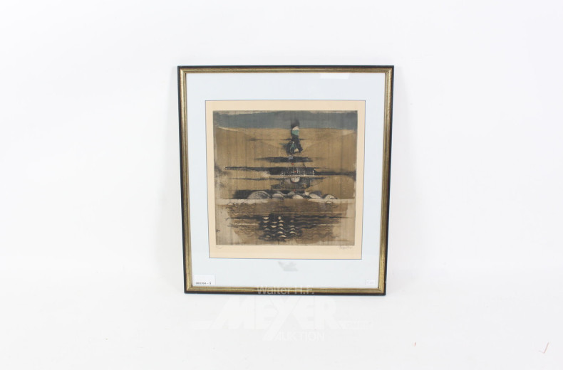 Farbradierung 'Abstrakte Komposition'