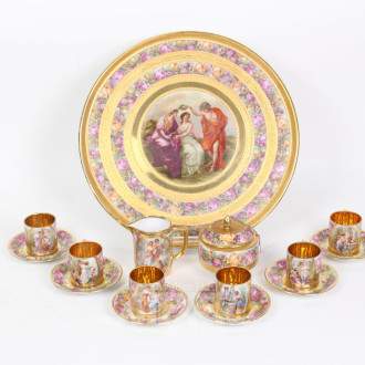 filigranes Mokkaservice für 6 Personen