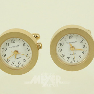 Paar Uhren-Manschettenknöpfe "Tateossian London"