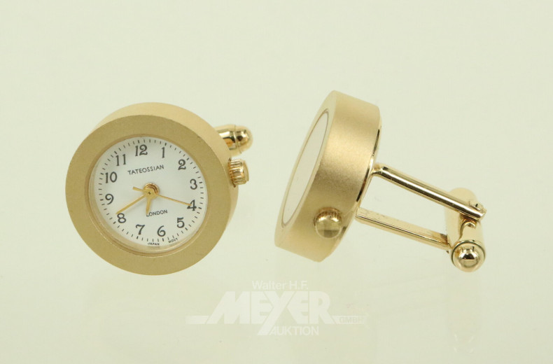 Paar Uhren-Manschettenknöpfe "Tateossian London"