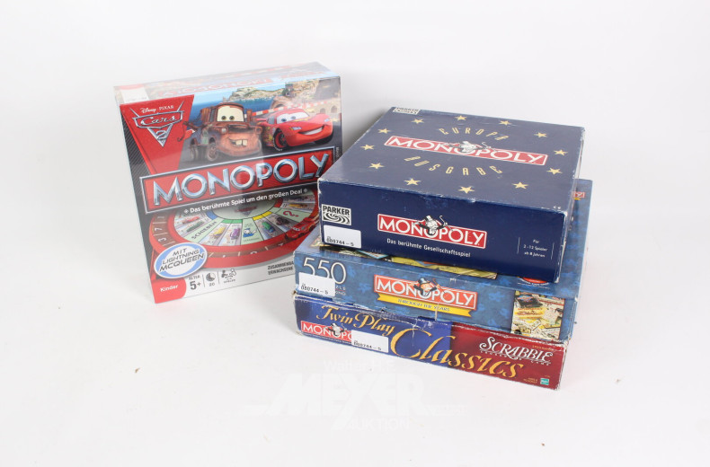 3 Monopoly Ausgaben sowie 1 Puzzle