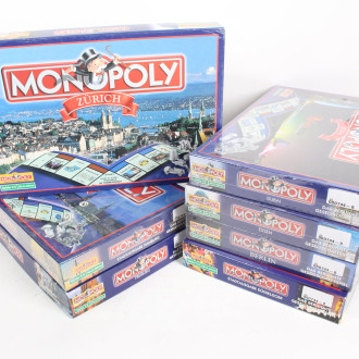 7 Monopoly Städteausgaben, tlw. versiegelt