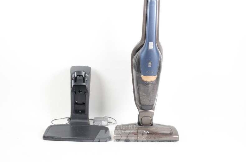 Akku-Staubsauger, blau/grau