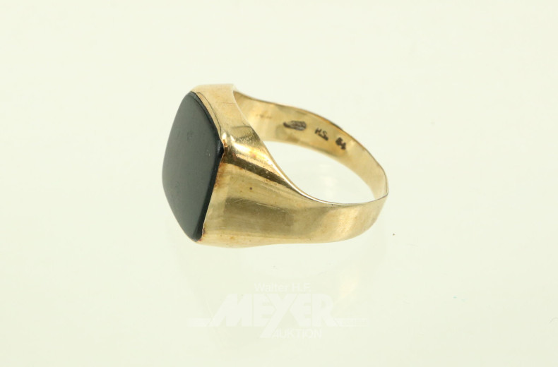 Herrenring, besetzt mit 1 Farbstein