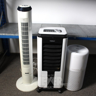 3 Säulenventilatoren und Luftfiltergeräte