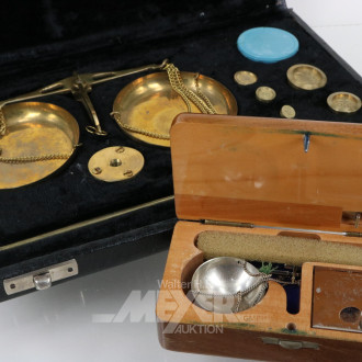 2 metrische Feinwaagensätze