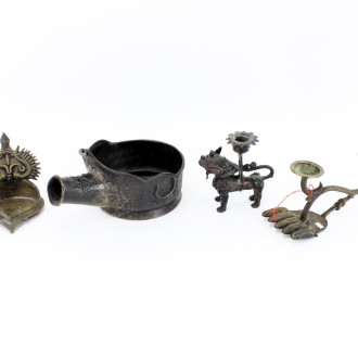 4 versch. Dekorationen z.T. Bronze: