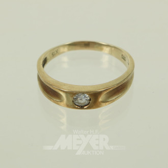 Damenring, besetzt mit 1 Farbstein