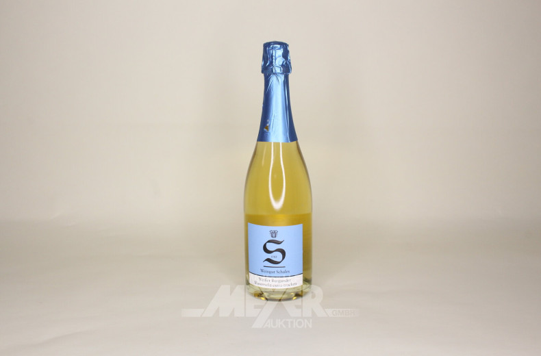 6 Flaschen Weißer Burgunder, Winzersekt extra-trocken, 2009