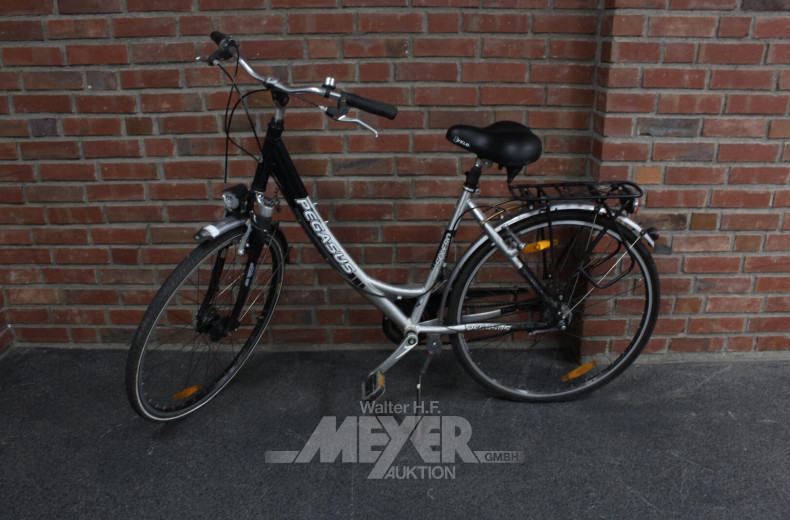 Damenfahrrad, Schwarz-Silber