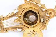 schwere Wanduhr, Bronze vergoldet