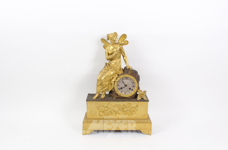 französische Empire Kaminuhr-Pendule ROSSEL ROUEN