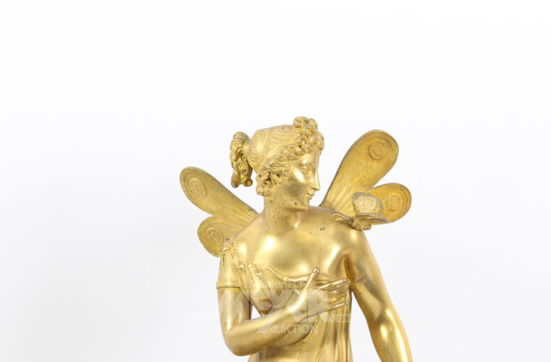 französische Empire Kaminuhr-Pendule ROSSEL ROUEN