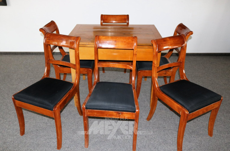 Tischgruppe, Biedermeier, 19. Jh., best. aus:
