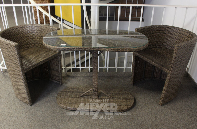 Balkon-Set 3-tlg., platzsparend