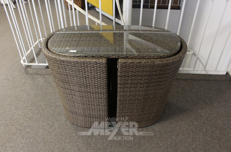 Balkon-Set 3-tlg., platzsparend