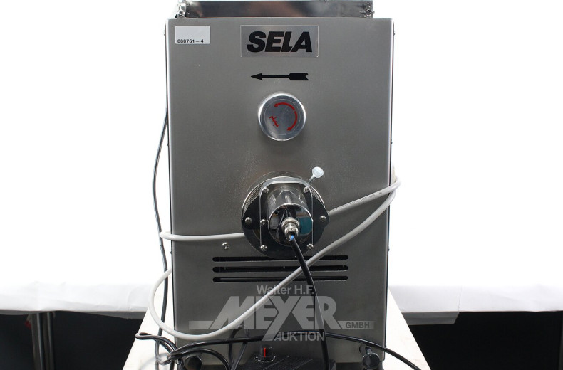 Nudelmaschine, Edelstahl, auf Gastro-Rollwagen