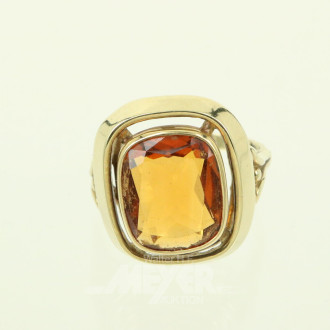 Damenring, besetzt mit 1 Citrin