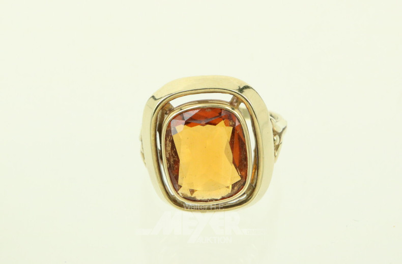 Damenring, besetzt mit 1 Citrin