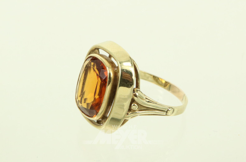 Damenring, besetzt mit 1 Citrin