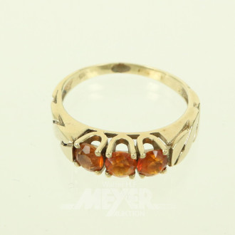 Damenring, besetzt mit 3 Citrinen
