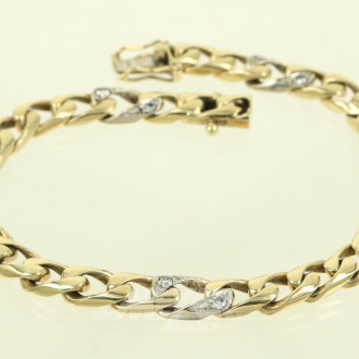 Panzerarmband mit kl. Diamanten