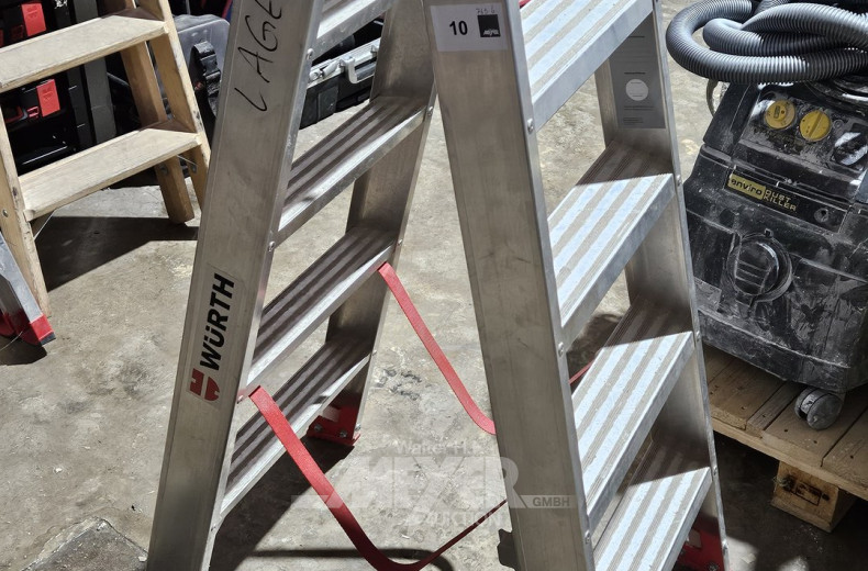 Alu-Stufenstehleiter, 2x 5-Stufen