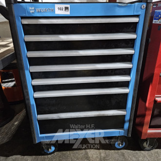 Werkzeugwagen, blau, 7 Züge