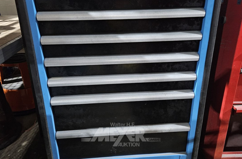 Werkzeugwagen, blau, 7 Züge