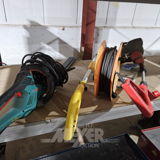 Pos. Gartengeräte, u.a. Unkrautbrenner, Kantenschneider, Heckenschere BOSCH