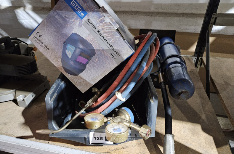 Autogen-Lötgeschirr mit Flaschenwagen