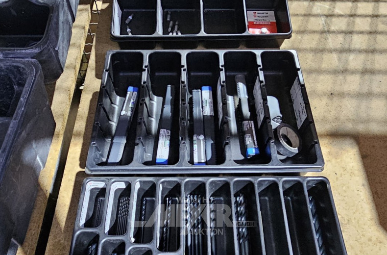 Posten Bohrer, Bits u. Batterien, u.a. WÜRTH