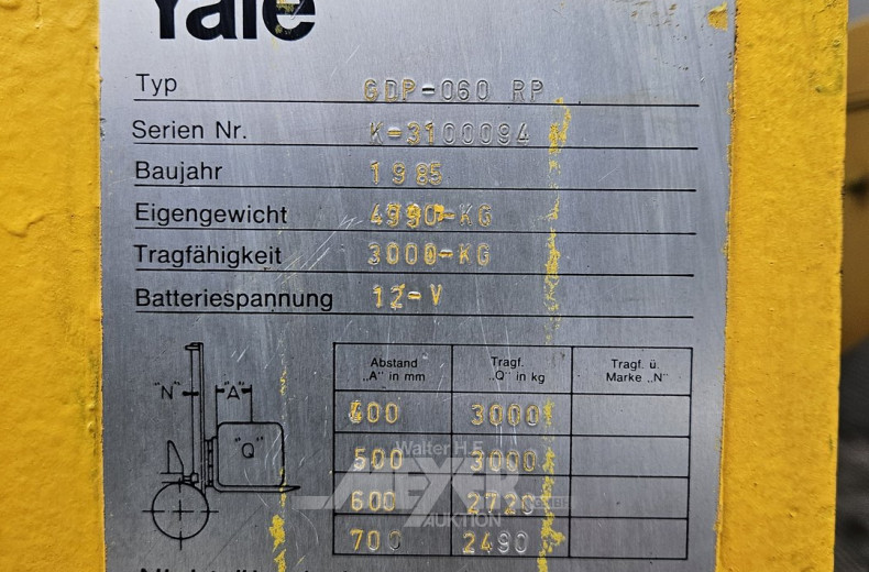 Diesel-Gabelstapler, gelb