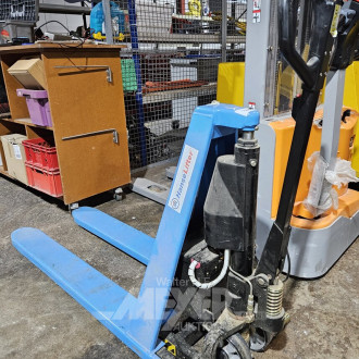 elektr. Hoch-Hubwagen, mit Ladegerät, blau