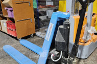 elektr. Hoch-Hubwagen, mit Ladegerät, blau
