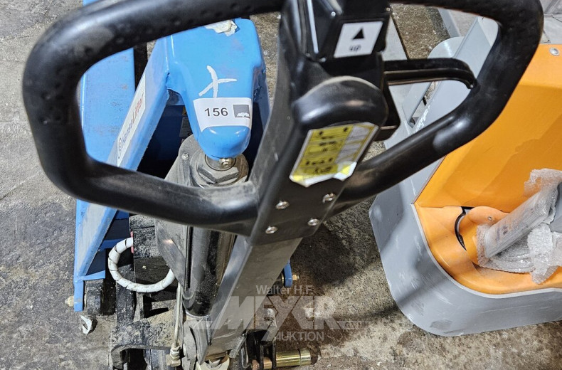 elektr. Hoch-Hubwagen, mit Ladegerät, blau