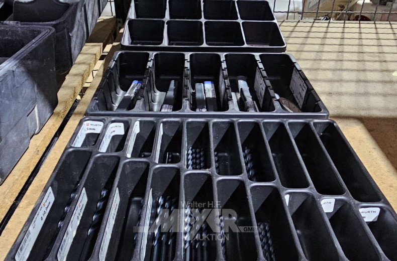 Posten Bohrer, Bits u. Batterien, u.a. WÜRTH