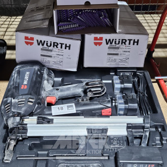 Gas-Bolzenschubgerät mit umfangr. Zubehör (Gaskartuschen u. Nägel)