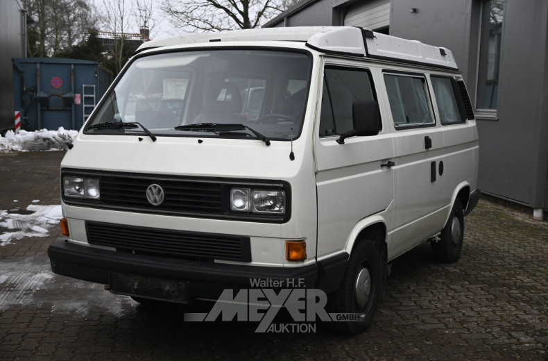 Volkswagen T3 Wohnmobil m. Westphalia Aufstelldach, weiß