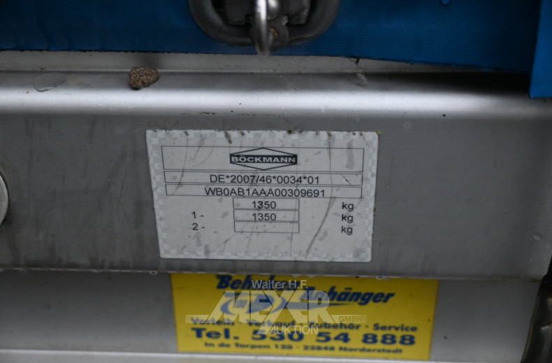 Anhänger, Plane/Spriegel, blau