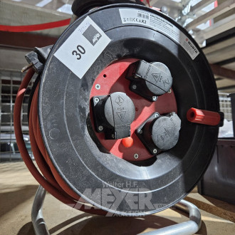 Kabeltrommel mit 3x SCHUKO-Steckdose, 33 m, 2,5 mm²!