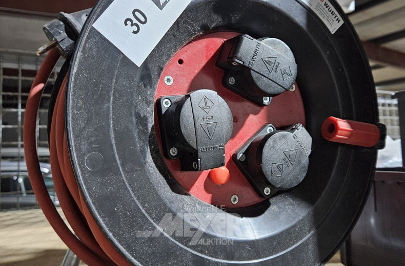 Kabeltrommel mit 3x SCHUKO-Steckdose, 33 m, 2,5 mm²!