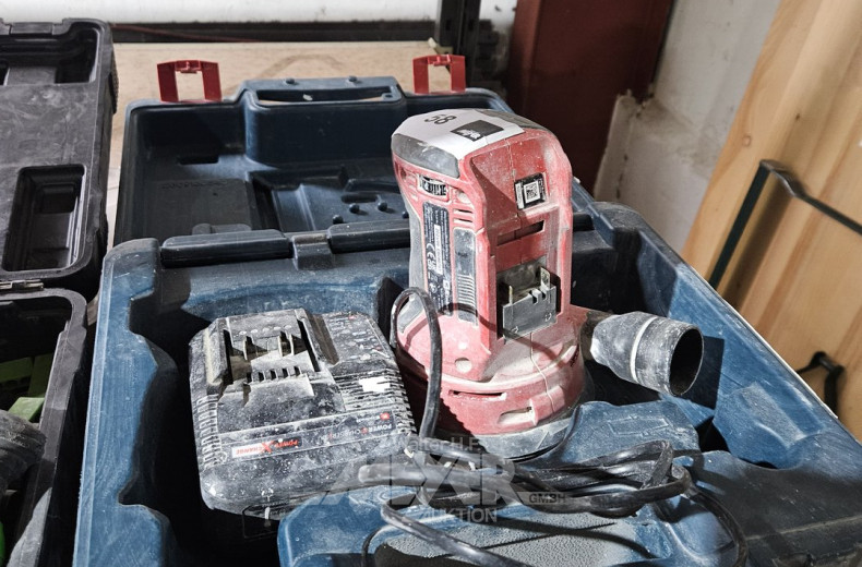 Akku-Exzenterschleifer im Koffer, mit Ladegerät ohne Akku