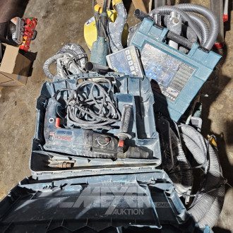 Pos. div. Baugeräte und Handmaschinen, defekt, u.a. Baustaubsauger, Trockenbauschleifer, gr. Winkelschleifmaschinen,