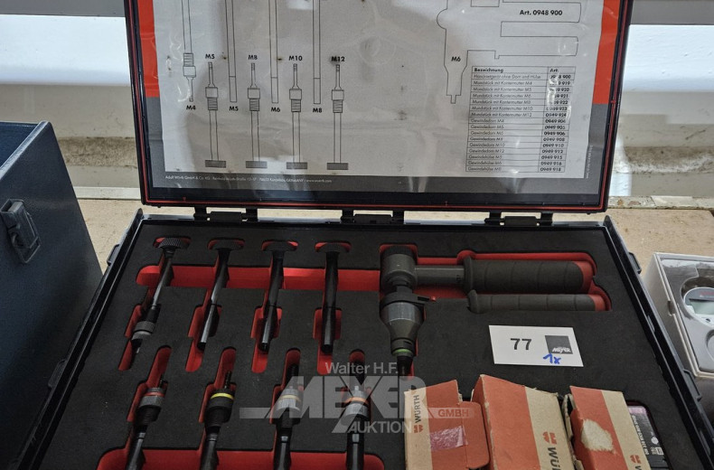 Hand-Einnietsetzzangensortiment im Koffer