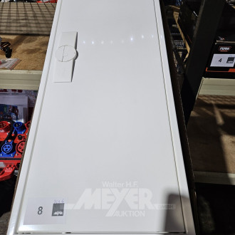 Feldverteiler-Schrank AP 5-reihig, 1 Feuerwehrschalter u. 1 Posten Schalter/Sicherungen