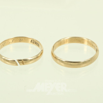 Paar zarte Trauringe