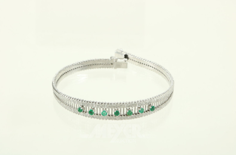 Armband mit 7 kl. Smaragden
